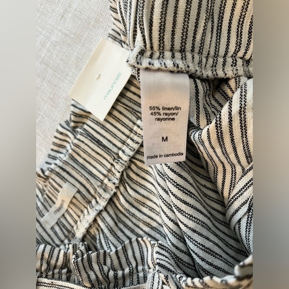 Maurice’s Womens High Rise Paper Bag Belted Linen Bland Pants Pockets M NWT - Picture 12 of 13